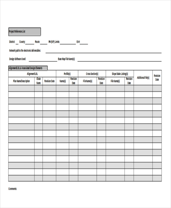 Project List Template   7+ Free Word, PDF Documents Download 