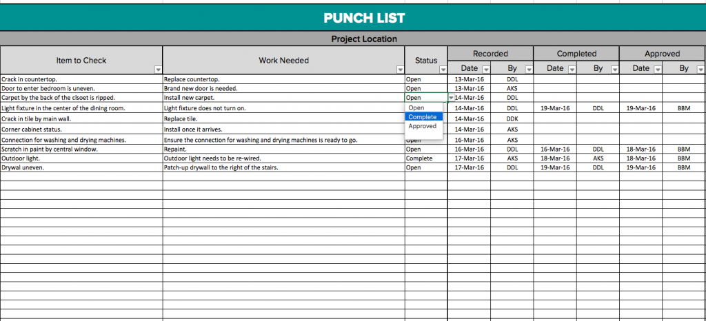 Free Punch List Templates | Smartsheet