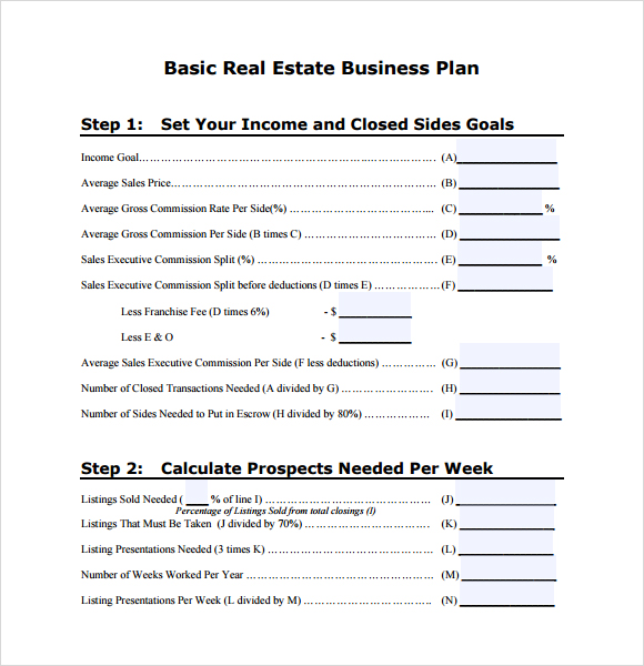 real estate business proposal template real estate business plan 
