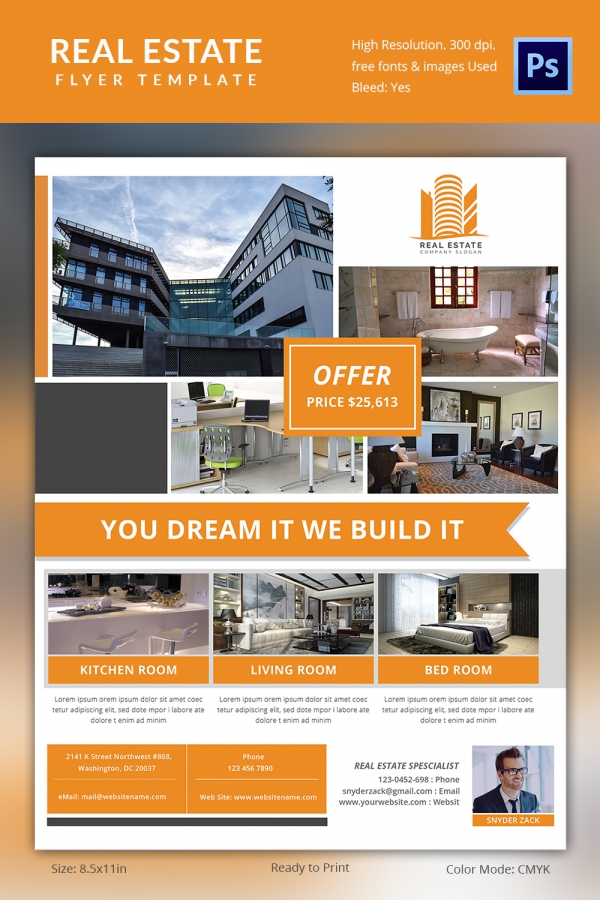 real estate brochure templates psd free download real estate flyer 