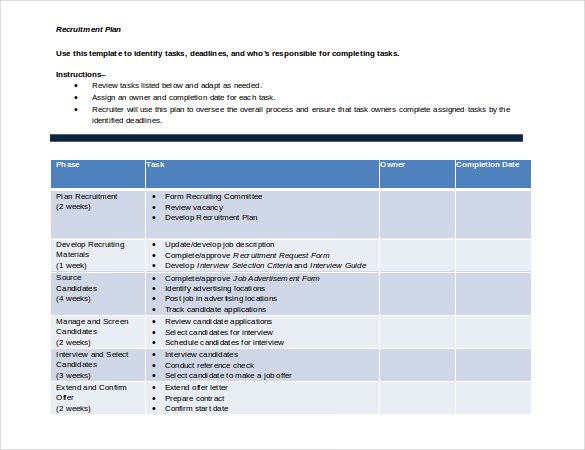 10+ Recruitment Strategic Plan Examples   PDF