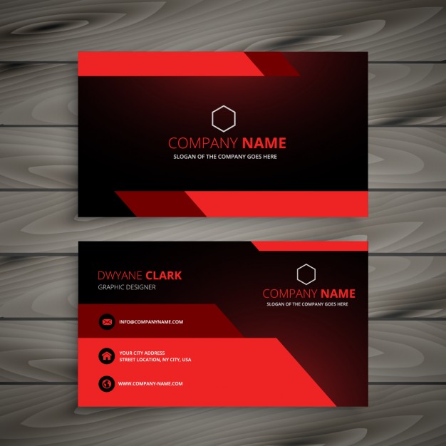 Red business card Vector | Free Download