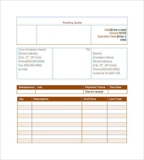 11+ Roofing Estimate Templates   PDF, DOC | Free & Premium Templates