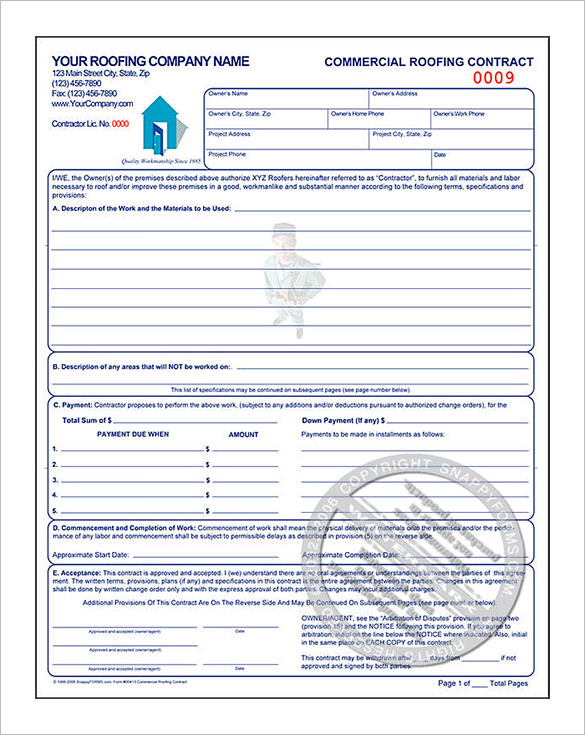 Roofing Proposal Template Sample Roofing Estimate Template 