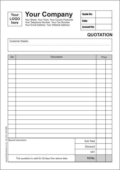 Roofing Quotation Template   Quote Template