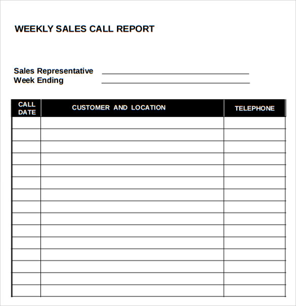 sales call report forms   Physic.minimalistics.co