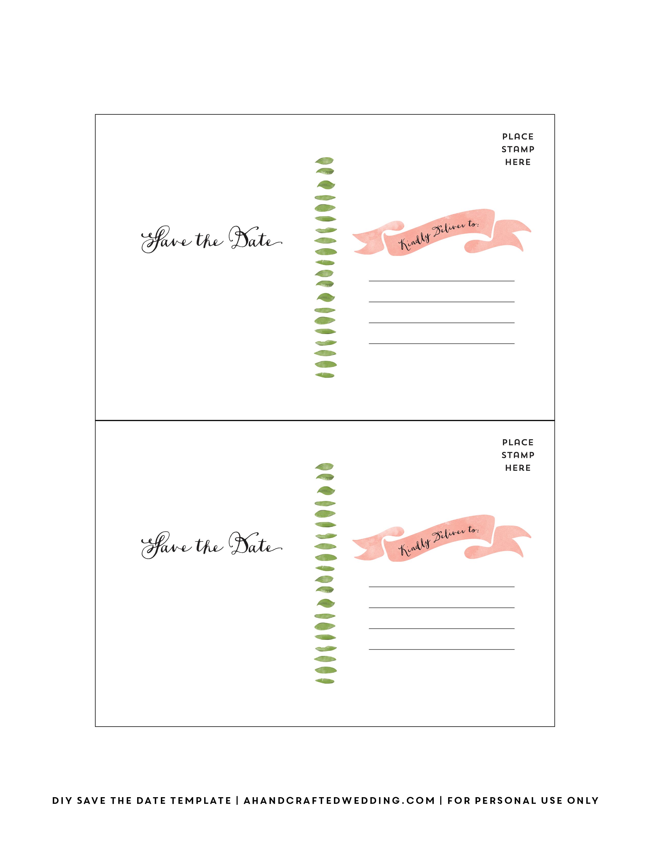 DIY Save The Date Postcard Free Printable | Mountain Modern Life