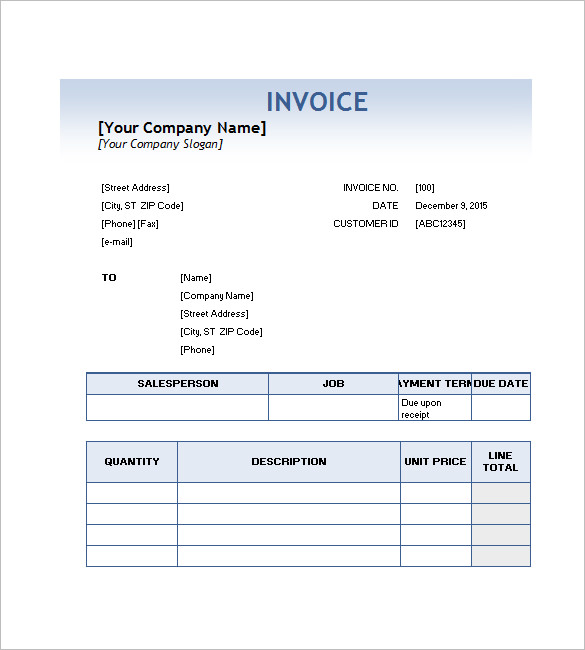 Service Invoice Templates – 11+ Free Word, Excel, PDF Format 