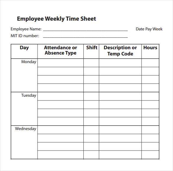 Simple Time Sheets | The Best Snowboards
