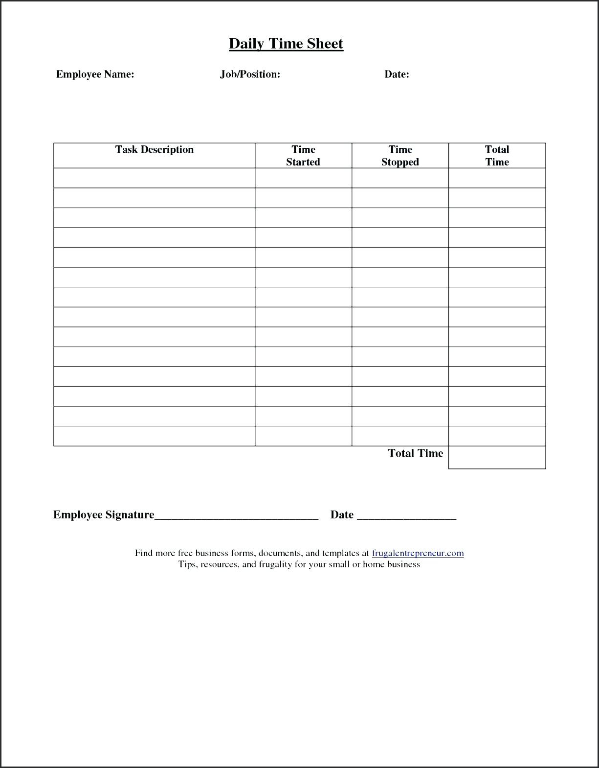 Simple Time Sheets To Print Weekly Timesheet Template Simple Time 