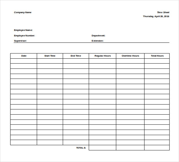 27+ MS Word Timesheet Templates Free Download | Free & Premium 