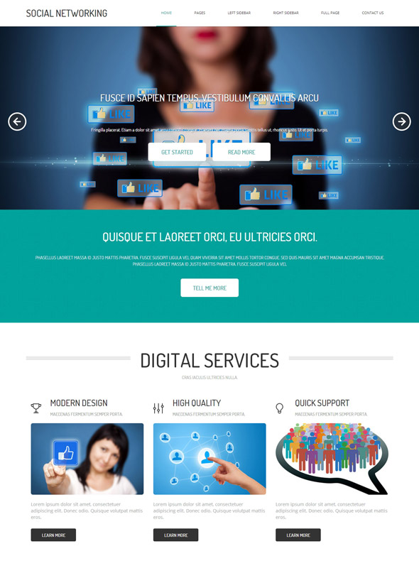 Social Networking Site Template   Social Networking   Website 