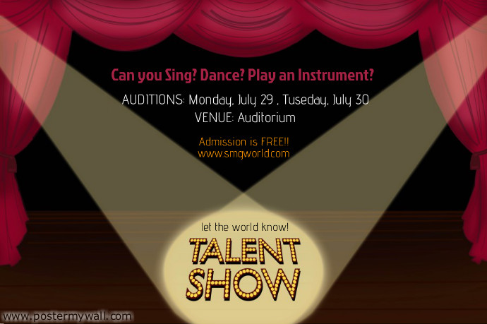 Talent Show Flyer Template | PosterMyWall