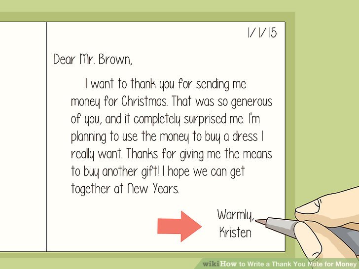 How to Write a Thank You Note for Money (with Sample Thank You Notes)