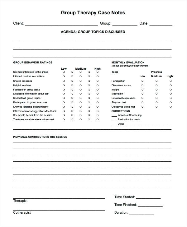 Therapy Note Template. ProgressNotesPsychotherapyTemplate Therapy 