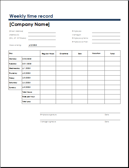 21+ Weekly Timesheet Templates – Free Sample, Example Format 