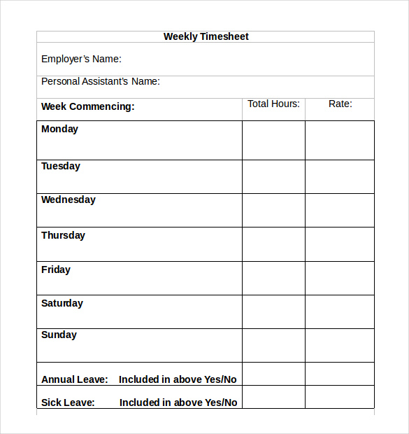 27+ MS Word Timesheet Templates Free Download | Free & Premium 