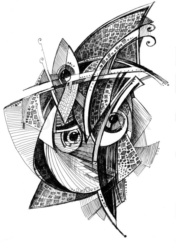 Geometric Drawing on Pinterest | Abstract Pencil Drawings 