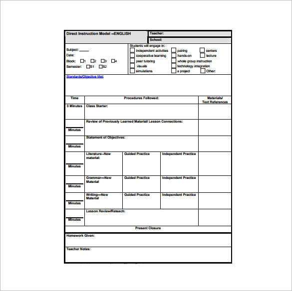 Art Lesson Plan Template   3 Free Word, PDF Documents Download 