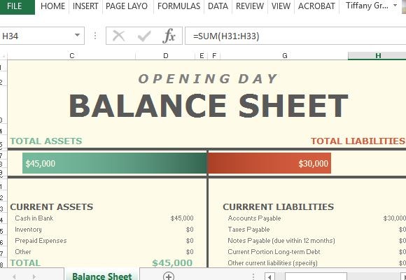 Download Simple Balance Sheet Template   Microsoft Excel wikiDownload