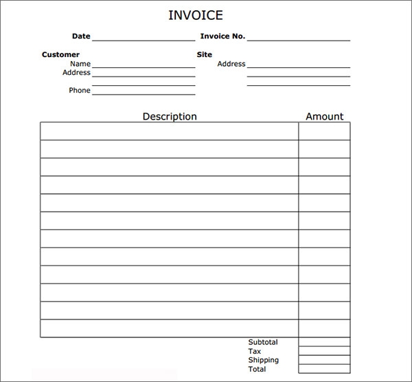 blank invoice excel   Into.anysearch.co