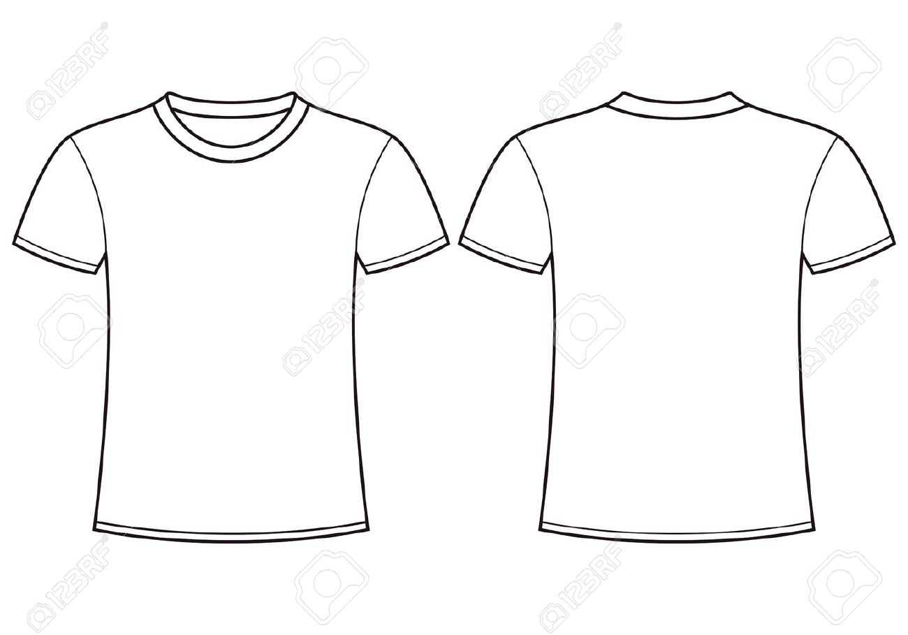 Blank T shirt Template Front And Back Royalty Free Cliparts 