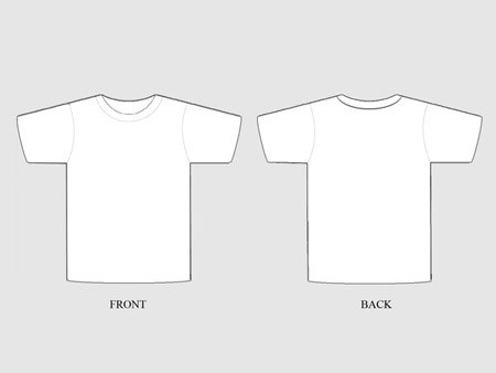Blank t shirt template Front and back Royalty Free Vector