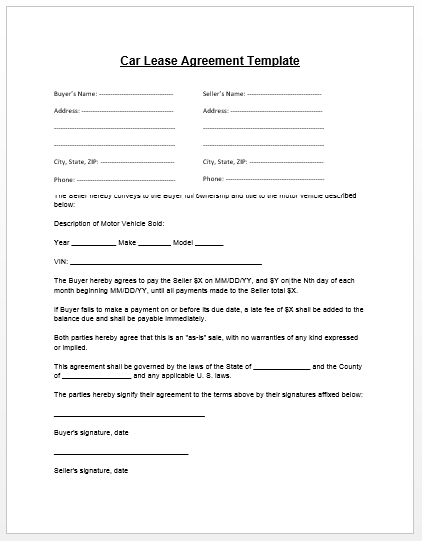 Loan Agreement Template | Microsoft Word Templates   car payment 