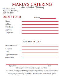 Wedding Caterer, Special Events Planning, Birthdays, Italian Food 