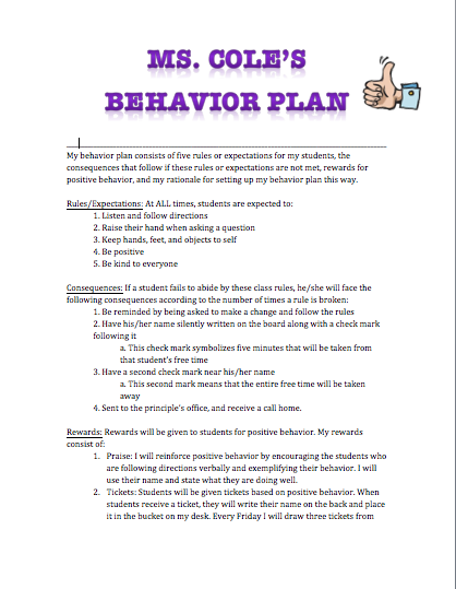 Behavior Management Plan. The Behavior Management Strategy That 