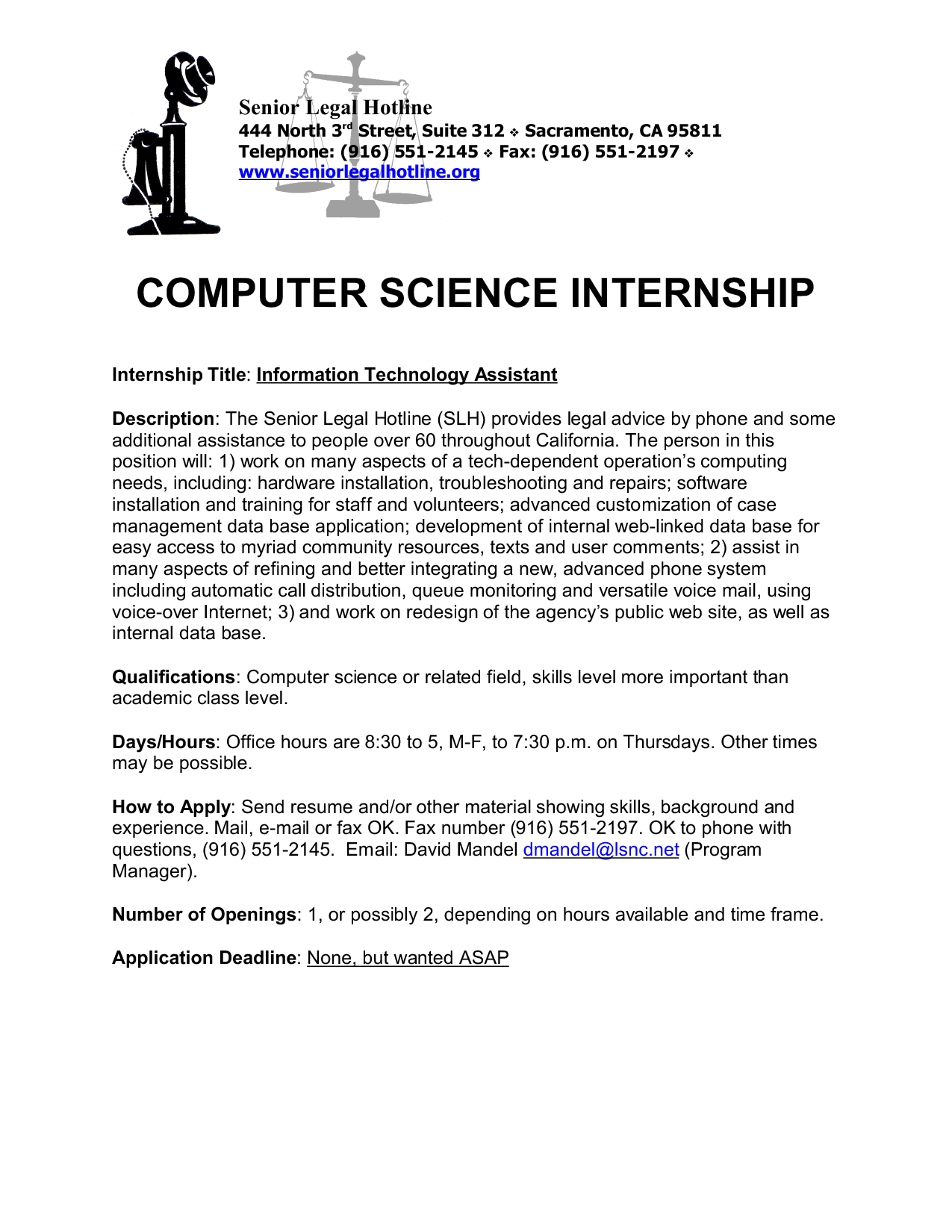 Download Internship Resume Samples For Computer Science 