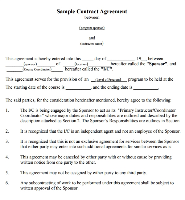 agreement template between two companies contract agreement 