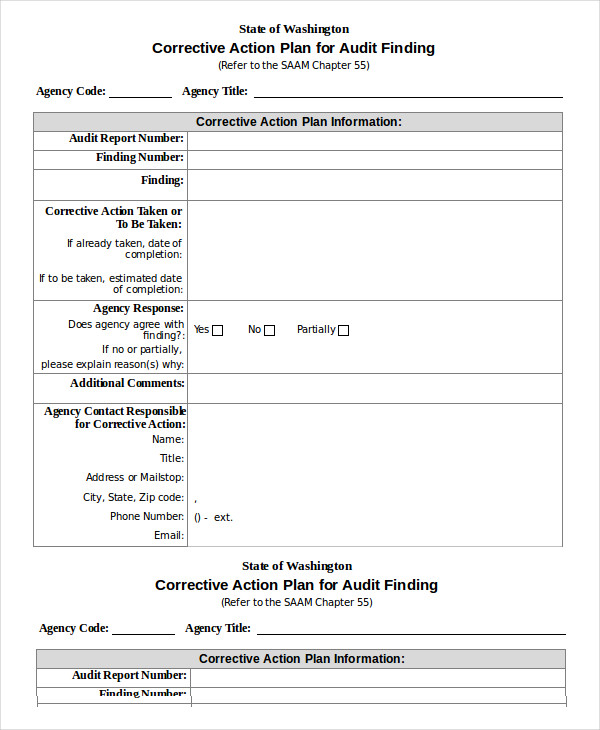 Corrective Action Plan Template   14+ Free Sample, Example, Format 