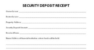 Download Security Deposit Receipt Template | PDF | RTF | Word 