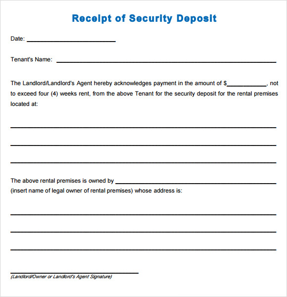 16 Sample Deposit Receipt Templates to Download | Sample Templates