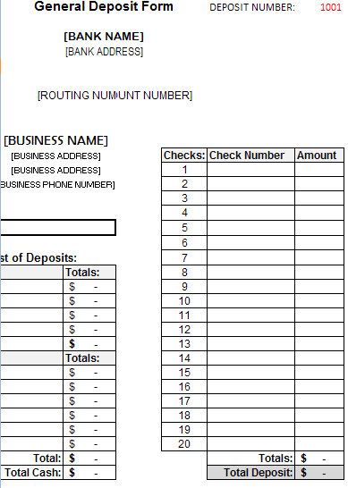 deposit forms template   Into.anysearch.co