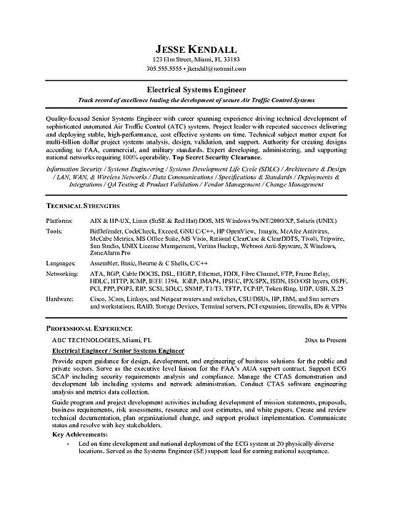 electrical engineer resume templates   Ecza.solinf.co