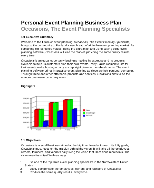 Event Planning Business Plan Template Event Planning Template 10 