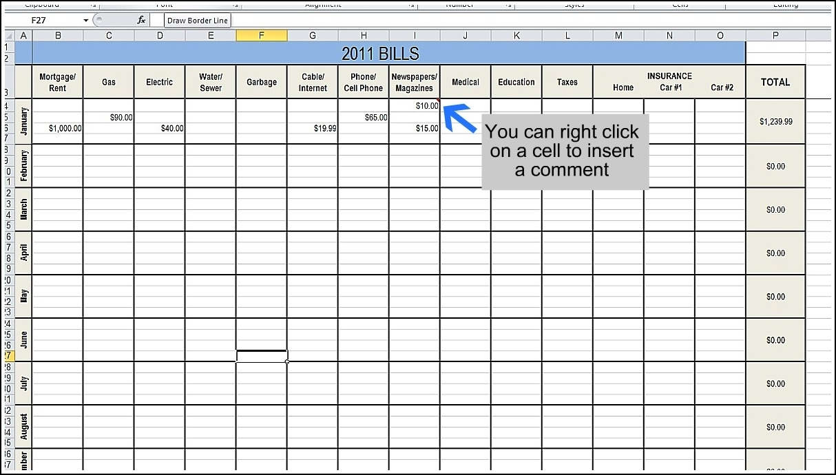 Bill Tracker Spreadsheetonthly Bills Organizer Beautiful Excel 