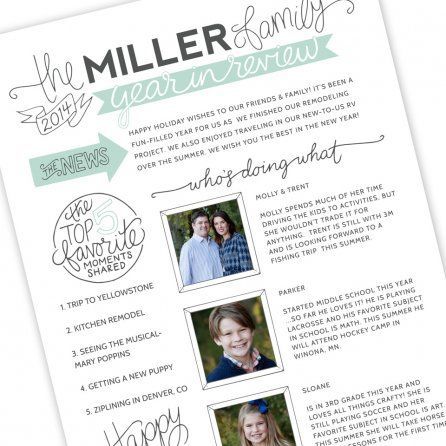 Image result for Newsletter template for back of holiday card 