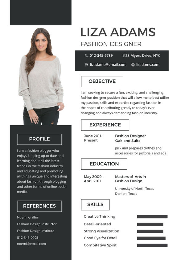Fashion Designer Resume Template – 9+ Free Samples, Examples 