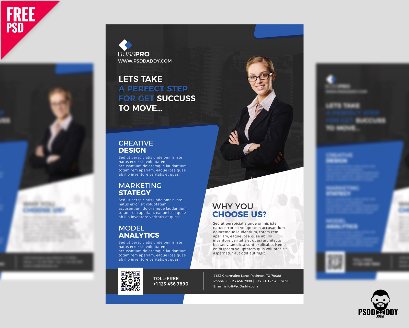Business Flyer Template Free PSD – UXFree.COM
