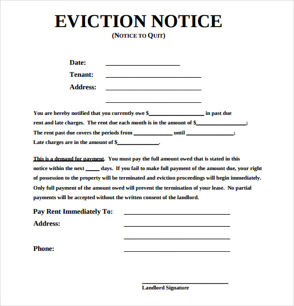 free eviction notice template word   Maggi.locustdesign.co