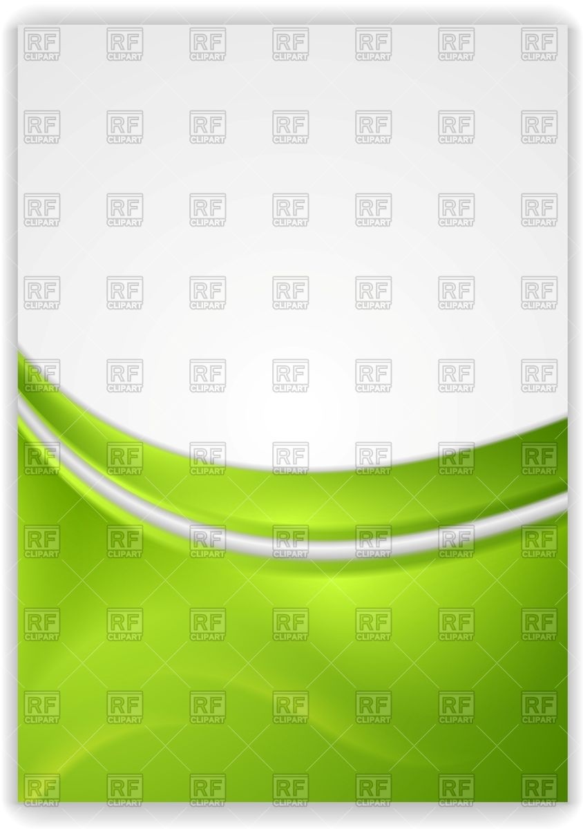 Abstract green wavy background   flyer template Vector Image 