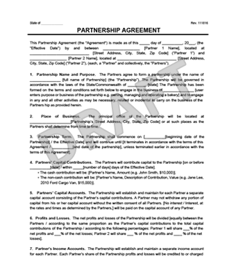 Partnership Agreement Template | Create a Partnership Agreement