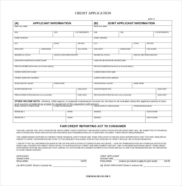 Credit Application Terms And Conditions Template | The Best Snowboards