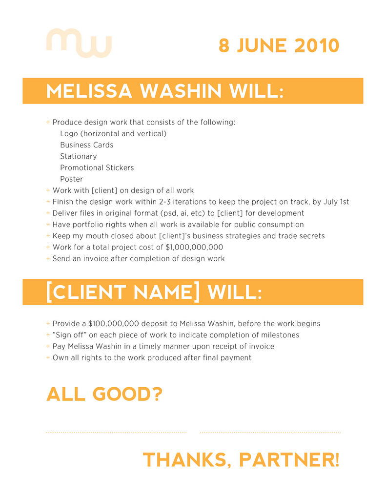 Freelance Design Contract Example | This is an example of a … | Flickr