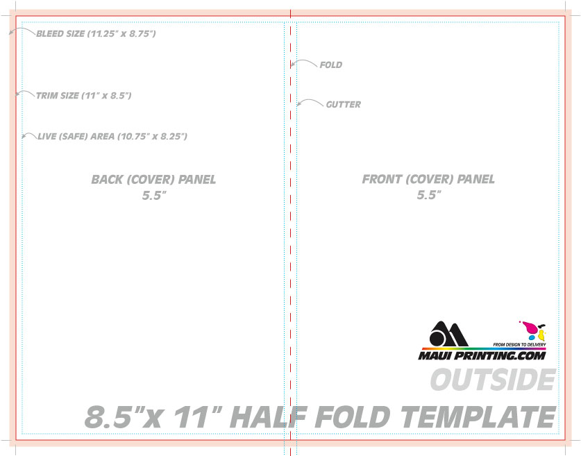 Maui Printing Company Inc.: 8.5 x 11 Half Fold Brochure
