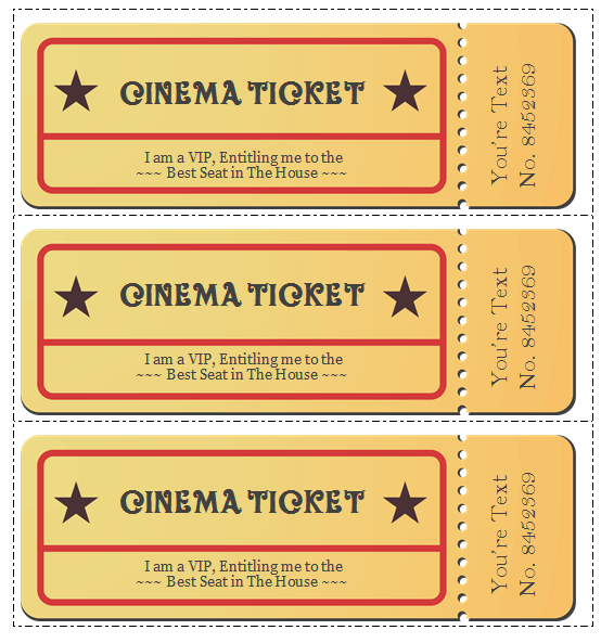 6 Movie Ticket Templates to Design Customized Tickets