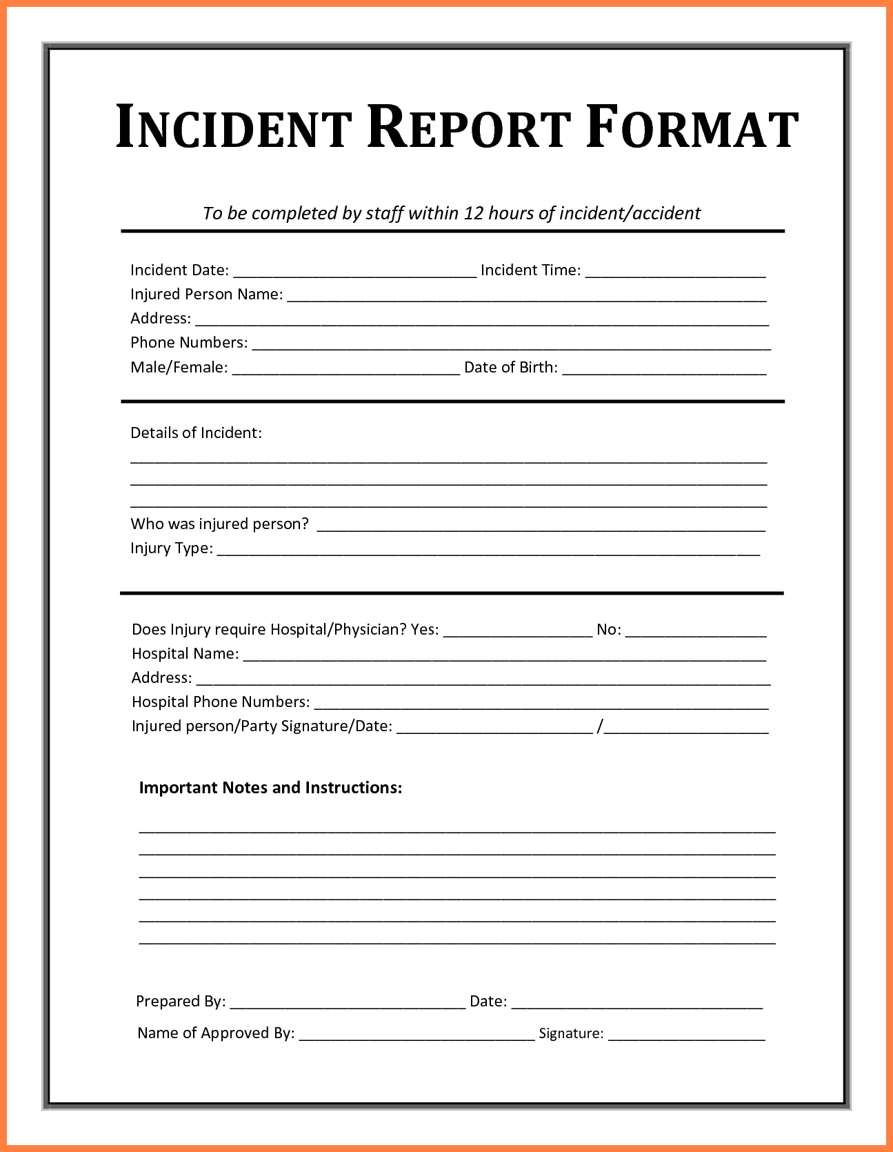 safety incident report form template   Maggi.locustdesign.co